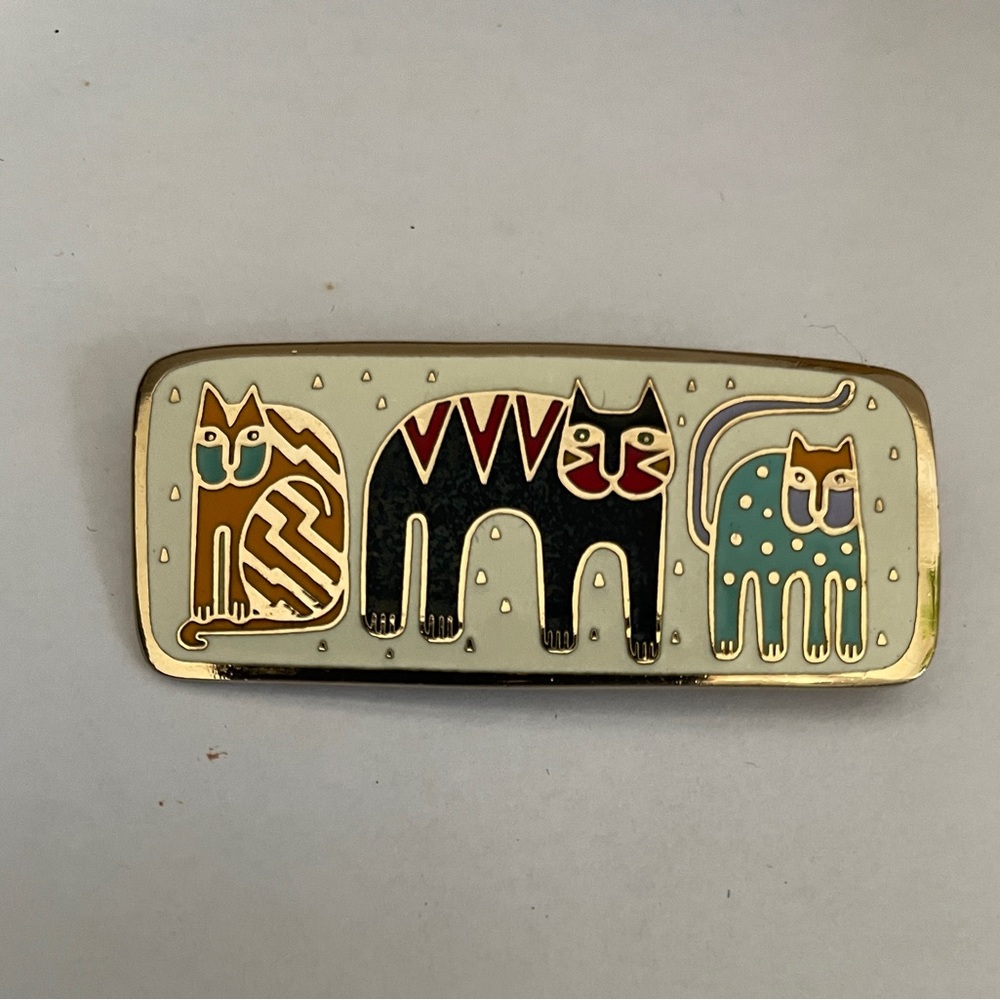Vintage Laurel Burch cat pin “Fantastic Felines”